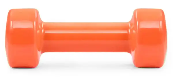 Гантели виниловые PowerPlay 4125 Achilles 2*1 кг. Оранжевые (пара - 2шт.) + Резинка для фитнеса 7,5кг купить недорого в Украине, фото 2