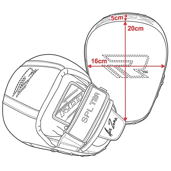 Лапы боксерские RDX Leather Red купить недорого в Украине, фото 9
