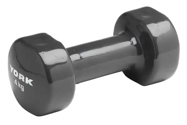 Гантели для фитнеса виниловые круглые York Fitness 2х4кг серый купить