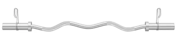 Гриф олимпийский W-образный Hop-Sport 120см | Серебряный | (50мм) 2021 купить недорого в Украине, фото 2