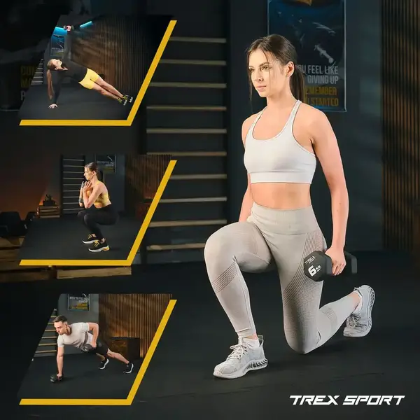 Гантелі для фітнесу неопренові TREX Sport TX-010VD 2x1 кг купити недорого в Україні, фото 2