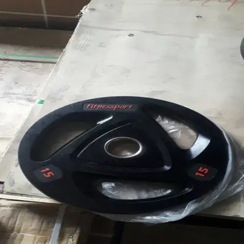 Диск олимпийский резиновый черный Generation Fitness RCP17-15 кг купить недорого в Украине, фото 3