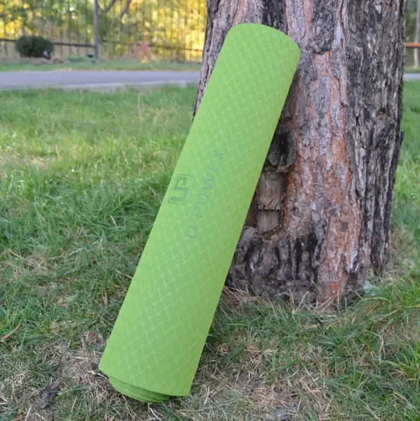 Коврик для йоги и фитнеса U-POWEX TPE Yoga mat Green/Black (183х61х0.6) купить недорого в Украине, фото 5