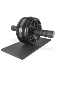 Ролик для пресса Hop-Sport с ковриком черный купить