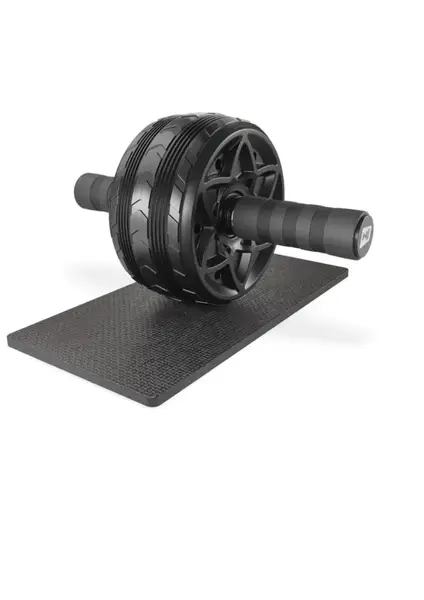 Ролик для пресса Hop-Sport с ковриком черный купить