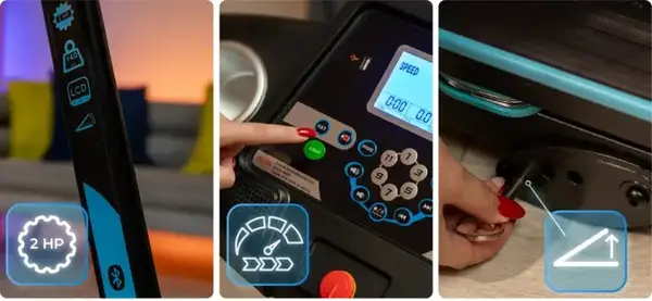 Беговая электрическая дорожка THUNDER ICON-BLUE купить недорого в Украине, фото 7