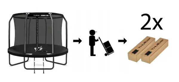 Батут THUNDER INSIDE ELITE с внутренней сеткой 10 футов 305 см черный купить недорого в Украине, фото 10