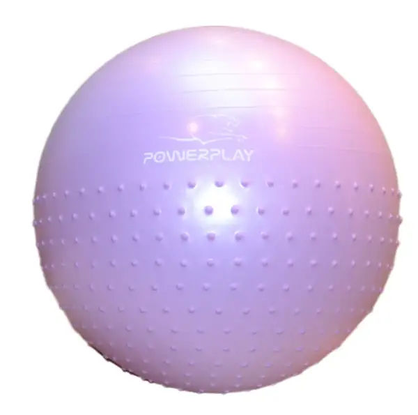 Мяч для фитнеса (фитбол) полумассажный PowerPlay 4003 Ø75 cm Gymball Сиреневый + насос купить недорого в Украине, фото 6