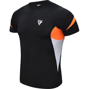 Рашгард із коротким рукавом RDX Lycra Orange L купити