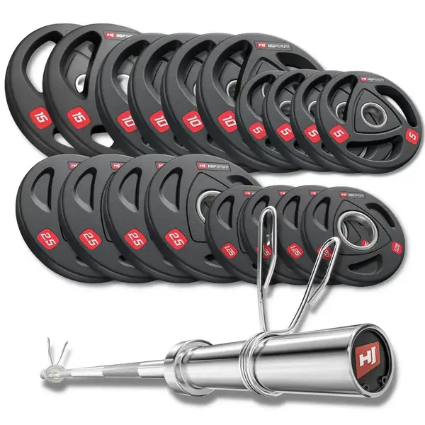 Набір олімпійський Hop-Sport PRO 120 кг із грифом 165см купити