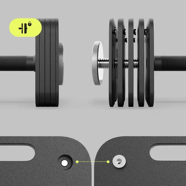 Гантель Zipro SQUARE з регульованим навантаженням 16 кг купити недорого в Україні, фото 3