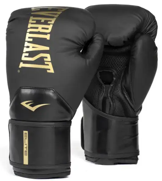 Боксерські рукавиці Everlast ELITE 2 BOXING GLOVES чорний, золотий Уні 12 унцій купити