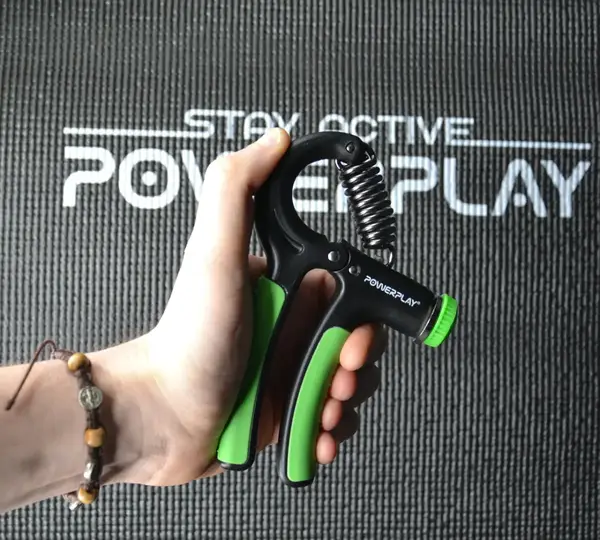 Еспандер кистьовий PowerPlay PP-4323 з регульованим навантаженням 10-40 кг. Strength Grip Чорно-зелений купити недорого в Україні, фото 7