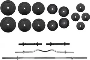 Набор RN-Sport штанга 110 кг с гантелями + гриф W-образный. Перчатки в подарок! купить