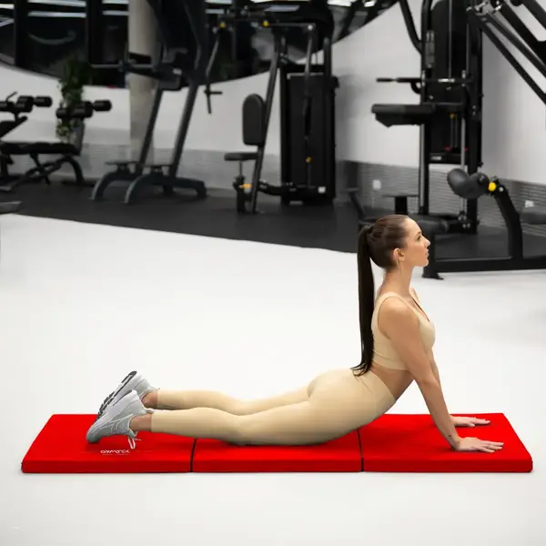 Мат гімнастичний твердий Gymtek 5 см червоний купити недорого в Україні, фото 2