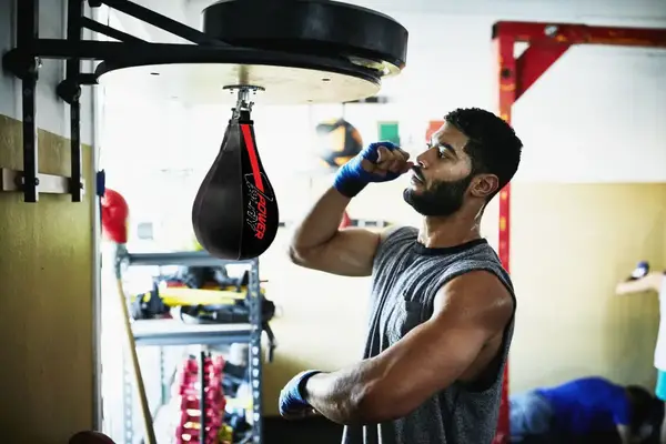 Пневмогруша боксерская PowerPlay 3061 черная, кожа, M купить недорого в Украине, фото 4