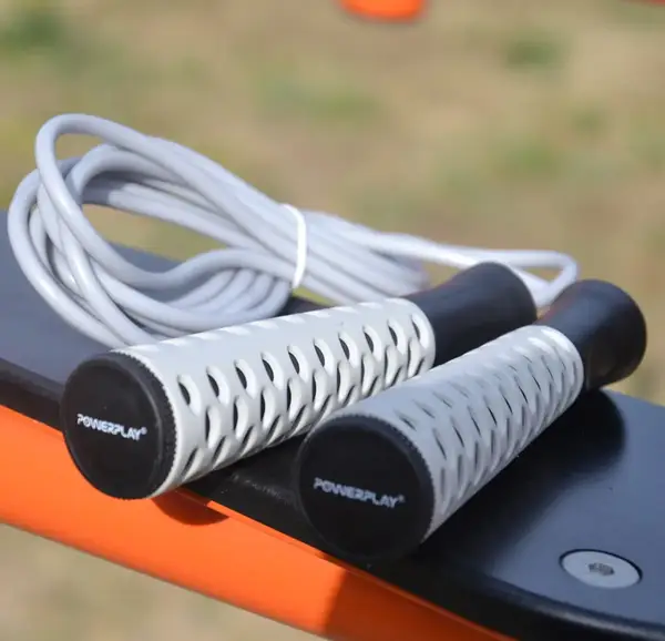 Скакалка PowerPlay 4206 Jump Rope PRO+ Серо-черная (2,75m.) купить недорого в Украине, фото 8