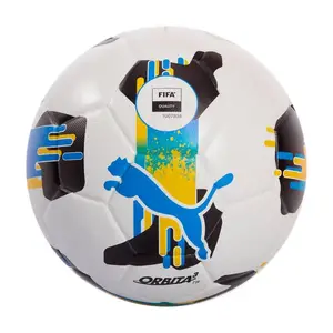 М'яч футбольний Puma Orbita UPL (FIFA Quality) білий, чорний, жовтий, блакитний | Розмір 5 купити